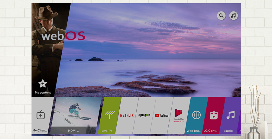 webOS در تلویزیون ال ای دی هوشمند ال جی مدل 55UK61000GI